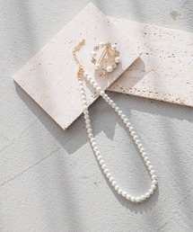 GLOBAL WORK | パールネックレス&ブローチ/250180(ネックレス)