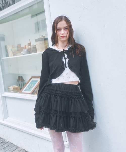 チュールミニスカート Lovilyn ラヴィリン Lovilyn（ラヴィリン）の「ティアードチュールミニスカート
