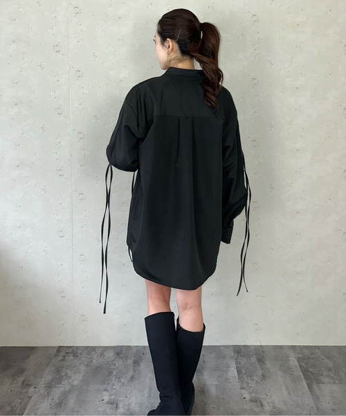 chaos REMI RELIEF オーバーサイズシャツ Chaos×REMI RELIEF リサイクルTシャツ ベージュ サイズ M