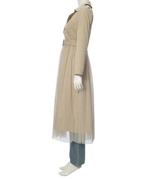 Edit Sheen(エディットシーン)の「チュール切替トレンチコート(その他アウター・レディース・ベージュ/ブラック・M)」の22枚目の写真