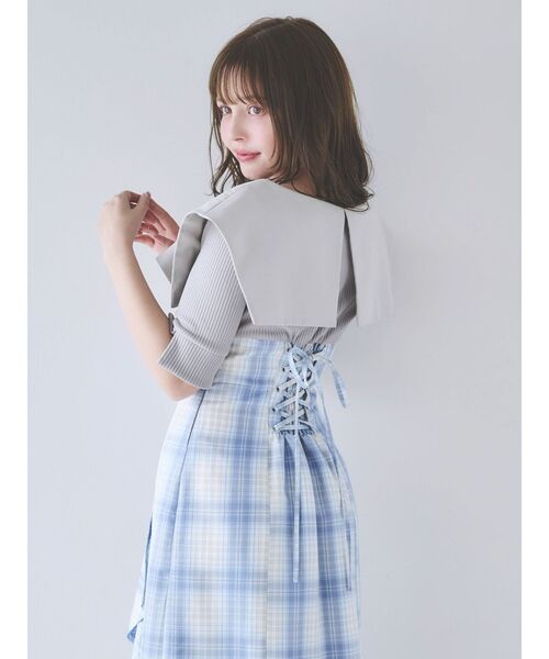 dazzlin ラッフルマーメイドコンビワンピース セール】ラッフルマーメイドコンビワンピース（ワンピース