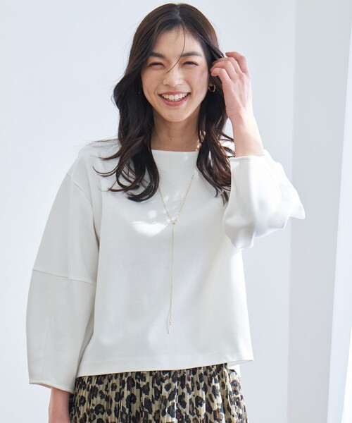ANY(エニィ)の「【5色展開】サカリバランタンスリーブプルオーバー(Tシャツ/カットソー・レディース・ブラック系/ブルー系/グリーン系/ベージュ系/アイボリー系・4)」の4枚目の写真