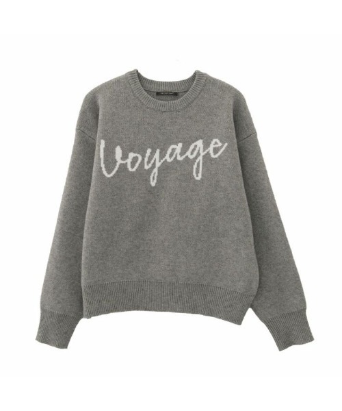 aquagarage(アクアガレージ)の「ロゴニットトップス(ニット/セーター・レディース・グレー/ブラック・FREE)」の7枚目の写真