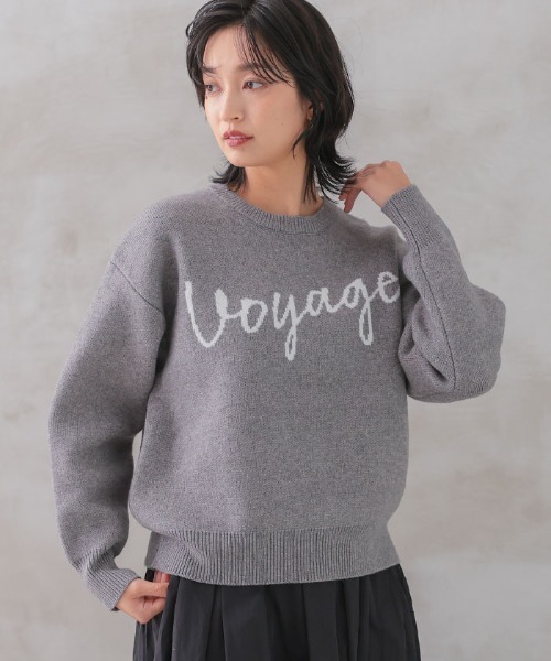 aquagarage(アクアガレージ)の「ロゴニットトップス(ニット/セーター・レディース・グレー/ブラック・FREE)」の20枚目の写真