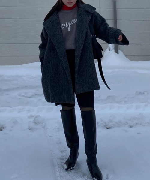 aquagarage(アクアガレージ)の「ロゴニットトップス(ニット/セーター・レディース・グレー/ブラック・FREE)」の21枚目の写真