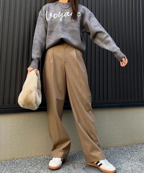 aquagarage(アクアガレージ)の「ロゴニットトップス(ニット/セーター・レディース・グレー/ブラック・FREE)」の12枚目の写真