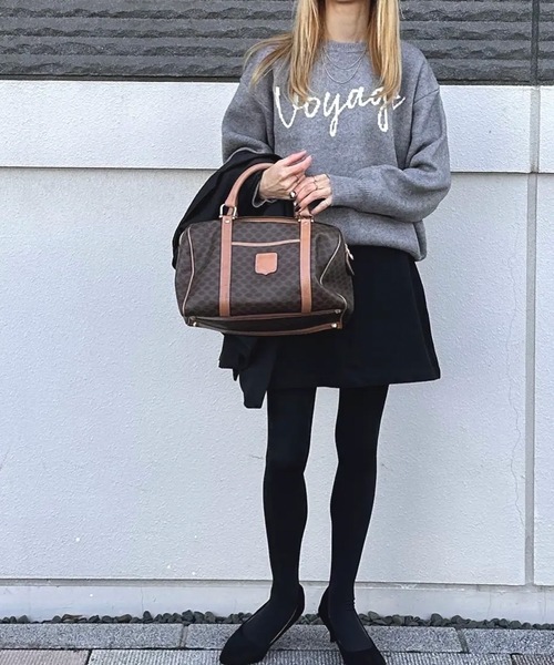 aquagarage(アクアガレージ)の「ロゴニットトップス(ニット/セーター・レディース・グレー/ブラック・FREE)」の13枚目の写真