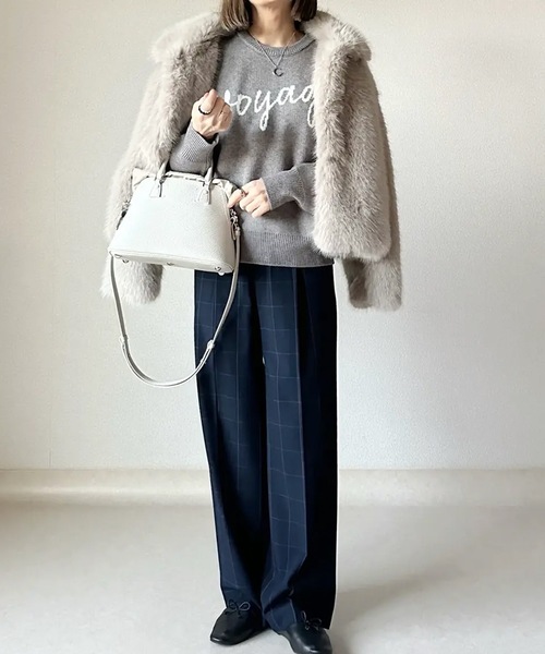 aquagarage(アクアガレージ)の「ロゴニットトップス(ニット/セーター・レディース・グレー/ブラック・FREE)」の15枚目の写真