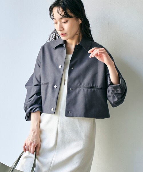 RONEL（ロネル）の「【VERYコラボ】クロップドジャケット（テーラードジャケット・レディース・ブラック/ネイビー/ダークグレー・M/S/L）」の3枚目の写真