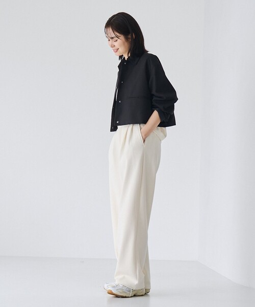 223* 新品 今季 23区 VERYコラボ グロッシーツイル アウター 38 セール】 【洗える】ウールライクビスチェコンビ デザイン