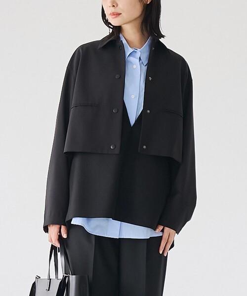 RONEL（ロネル）の「【VERYコラボ】クロップドジャケット（テーラードジャケット・レディース・ブラック/ネイビー/ダークグレー・M/S/L）」の11枚目の写真