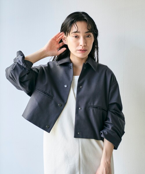 RONEL（ロネル）の「【VERYコラボ】クロップドジャケット（テーラードジャケット・レディース・ブラック/ネイビー/ダークグレー・M/S/L）」の13枚目の写真