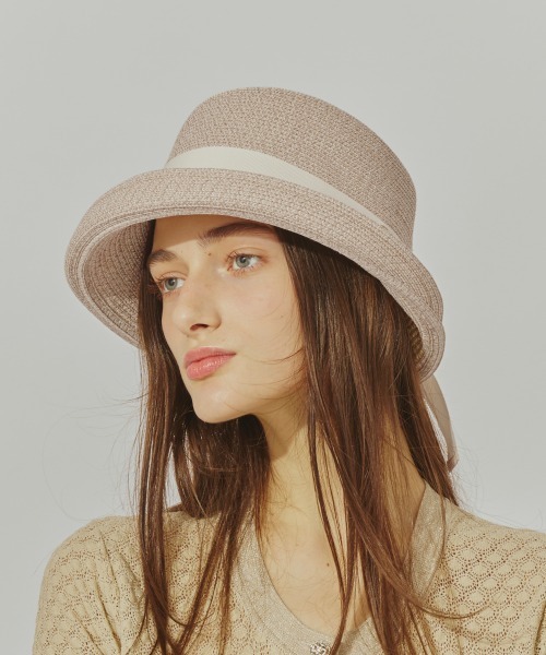 Chapeau d' O（シャポードオー）の「Chapeau d' O  Si Braid Edge Up Cloche / シャポードオー（ハット・レディース・ライトブラウン/ホワイト/ベージュ/ブラック・S(56cm)/L 59cm/M/57.5cm）」の7枚目の写真
