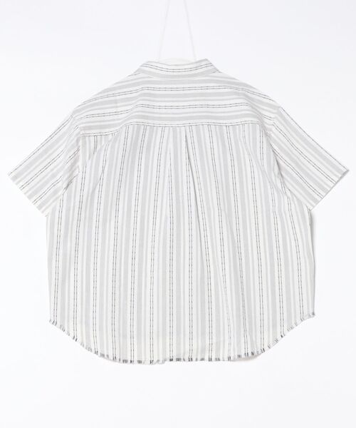 Subciety(サブサエティ)の「Jacquard stripe wide shirt(シャツ/ブラウス・メンズ・ホワイト/ブラック/ネイビー・SMALL/MEDIUM/LARGE/X-LARGE)」の14枚目の写真