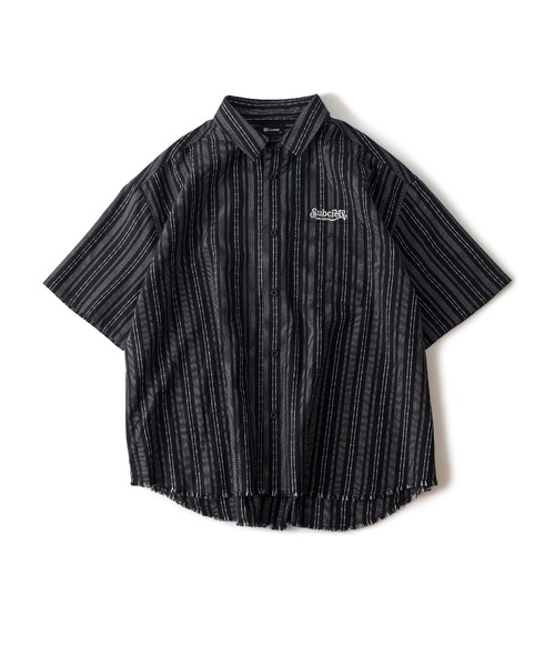 Jacquard stripe wide shirt（シャツ/ブラウス）｜Subciety
