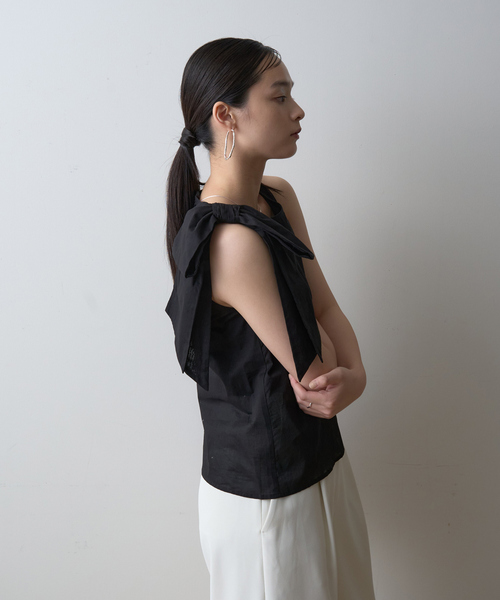 EMMA　ROUGE VIF（エマルージュヴィフ）の「【一部店舗限定】ショルダービッグリボンブラウス（シャツ/ブラウス・レディース・ホワイト/ブラック・フリー）」の14枚目の写真