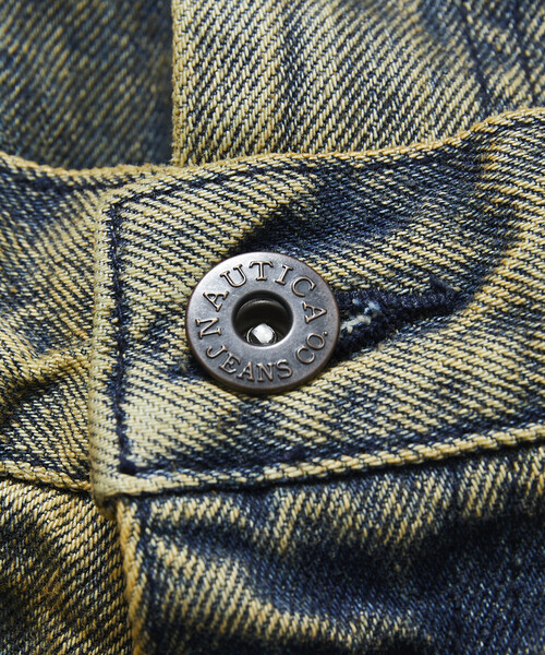 NAUTICA（ノーティカ）の「NAUTICA JEANS CO./ノーティカジーンズ Double Waist Distressed Baggy Curve Denim/ダブルウエスト ディストレスド バギー カーブデニム（デニムパンツ・メンズ・ブルー/ネイビー/ブラック・SMALL/MEDIUM/LARGE）」の8枚目の写真