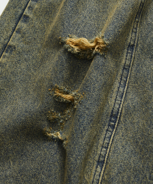 NAUTICA（ノーティカ）の「NAUTICA JEANS CO./ノーティカジーンズ Double Waist Distressed Baggy Curve Denim/ダブルウエスト ディストレスド バギー カーブデニム（デニムパンツ・メンズ・ブルー/ネイビー/ブラック・SMALL/MEDIUM/LARGE）」の12枚目の写真