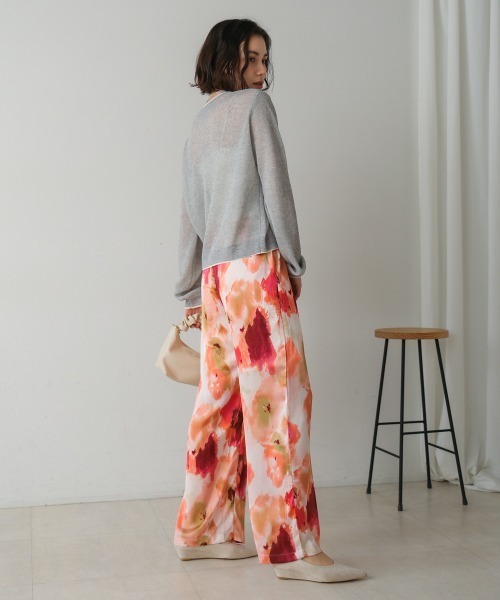 Bou Jeloud（ブージュルード）の「水彩アート柄サテンパンツ（その他パンツ・レディース・グリーン/ピンク・FREE）」の17枚目の写真
