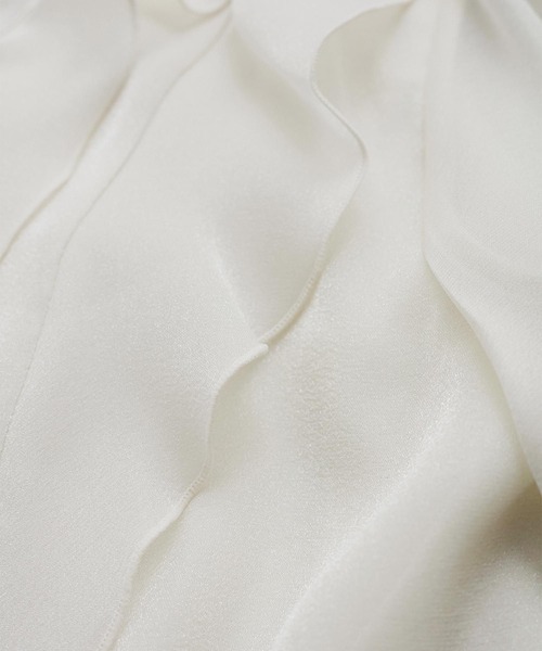 VIS（ビス）の「【洗える】シアーラッフルブラウス（シャツ/ブラウス・レディース・ブラック/ピンク/キナリ・FREE）」の21枚目の写真