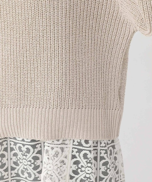 studio CLIP（スタディオクリップ）の「畦プルオーバー×レースチュニックセット（ニット/セーター・レディース・ライトグレー/ライトグリーン・FREE）」の18枚目の写真