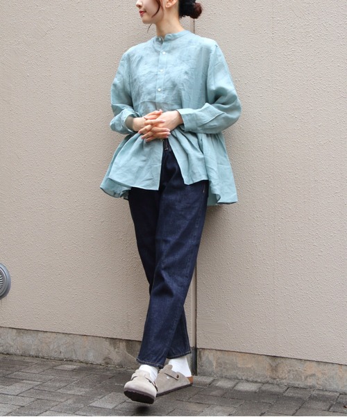 LE GLAZIK（ルグラジック）の「LE GLAZIK/ル グラジック　ギャザーグレアシャツ　GATHERED FLARE SHIRT　LG-B0382 RAT（シャツ/ブラウス・レディース・ローズ/サックスブルー/ブラック・36）」の22枚目の写真