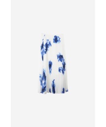 Flower Print Pleats Skirt