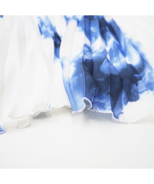LOVE POMME POMME（ラブポムポム）の「Flower Print Pleats Skirt（スカート・レディース・ブルー・FREE）」の6枚目の写真