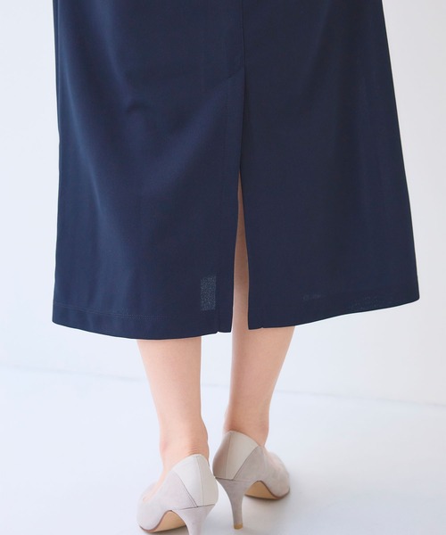 CROSS FUNCTION（クロスファンクション）の「《シワになりにくい》サマ美え ジョーゼット深Vネックジャンスカ【CF/クロスファンクション】（ジャンパースカート・レディース・ネイビー/ブラック・L/M/LL）」の19枚目の写真