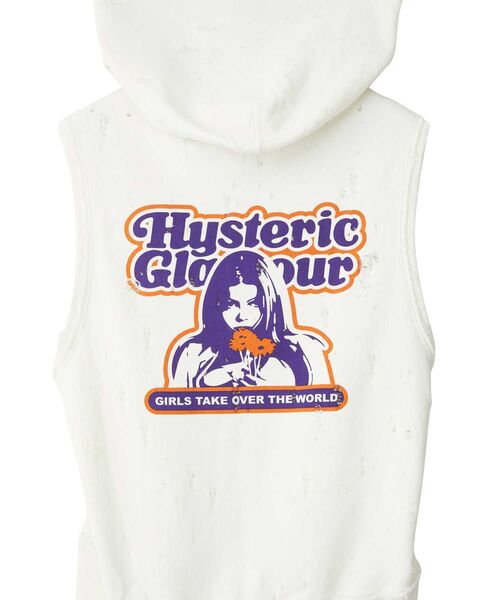 HYSTERIC GLAMOUR（ヒステリックグラマー）の「GIRLS TAKE OVER ベスト（ベスト・レディース・トップグレー/ブラック/ホワイト・FREE）」の6枚目の写真