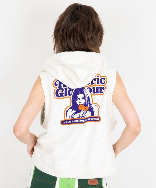 HYSTERIC GLAMOUR（ヒステリックグラマー）の「GIRLS TAKE OVER ベスト（ベスト・レディース・トップグレー/ブラック/ホワイト・FREE）」の8枚目の写真