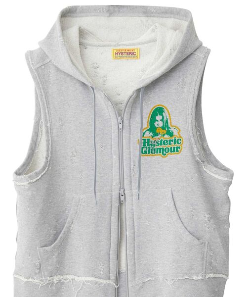 HYSTERIC GLAMOUR（ヒステリックグラマー）の「GIRLS TAKE OVER ベスト（ベスト・レディース・トップグレー/ブラック/ホワイト・FREE）」の10枚目の写真