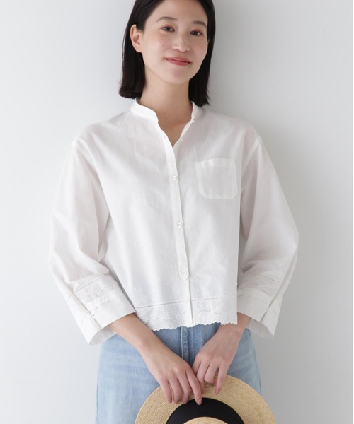 ヒューマンウーマン　ブラウス　シャツ　レース　美品 セール】◇ヴィンテージ風レースブラウス（シャツ/ブラウス