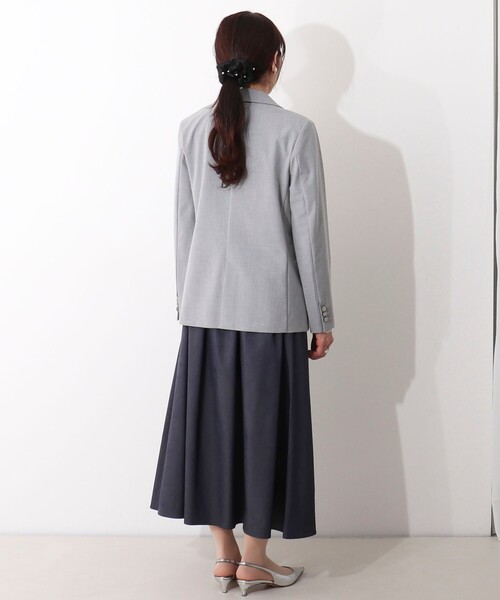 NOLLEY'S LIGHT(ノーリーズライト)の「2wayポプリンテーラードWジャケット(テーラードジャケット・レディース・ネイビー/グレー・36/38)」の6枚目の写真