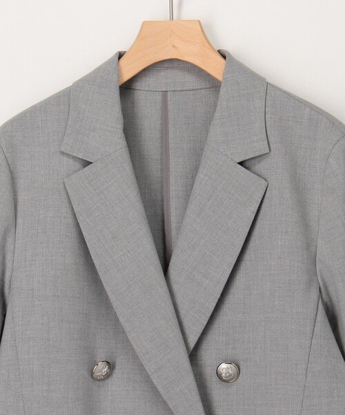 NOLLEY'S LIGHT(ノーリーズライト)の「2wayポプリンテーラードWジャケット(テーラードジャケット・レディース・ネイビー/グレー・36/38)」の16枚目の写真