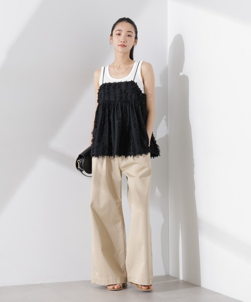 NANO universe（ナノユニバース）の「フリンジキャミソールビスチェ（キャミソール・レディース・ブラック/アイボリー/ブラウン・FREE）」の21枚目の写真