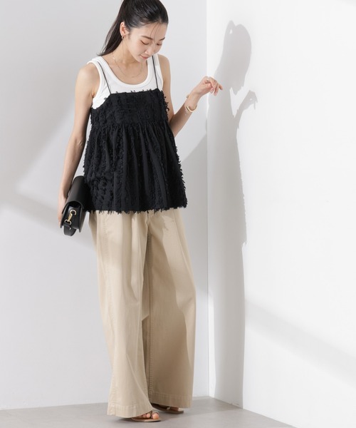 NANO universe（ナノユニバース）の「フリンジキャミソールビスチェ（キャミソール・レディース・ブラック/アイボリー/ブラウン・FREE）」の22枚目の写真