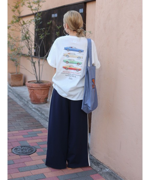 Ungrid（アングリッド）の「RUSSELL別注 ロゴトートBAG（トートバッグ・レディース・オレンジ/ブルー/アイボリー・FREE）」の6枚目の写真