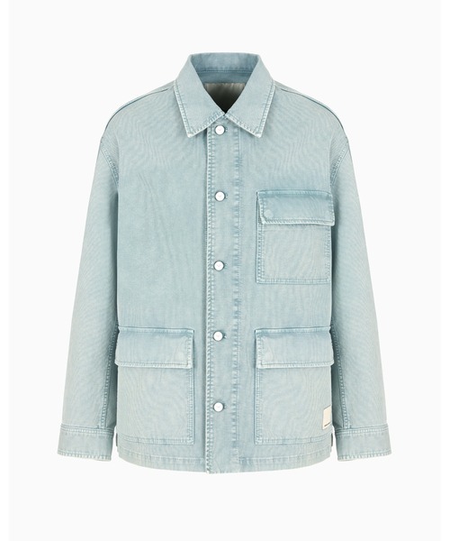 EMPORIO ARMANI(エンポリオアルマーニ)の「【エンポリオ アルマーニ】ASV Peaceカプセルコレクション ジャケット コンフォートコットン ヴィンテージ調グログラン(デニムジャケット・メンズ・ブルー系・SMALL/MEDIUM/LARGE)」の7枚目の写真