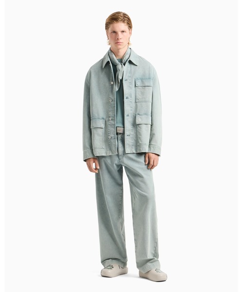 EMPORIO ARMANI(エンポリオアルマーニ)の「【エンポリオ アルマーニ】ASV Peaceカプセルコレクション ジャケット コンフォートコットン ヴィンテージ調グログラン(デニムジャケット・メンズ・ブルー系・SMALL/MEDIUM/LARGE)」の8枚目の写真