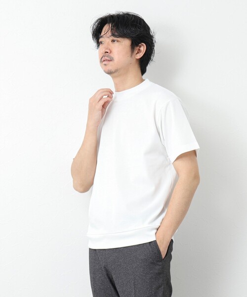 NOLLEY’S（ノーリーズ）の「《ビジカジ対応》【Quattro Seven】《吸水速乾/UVカット》カノコドレスT 25SS（Tシャツ/カットソー・メンズ・ホワイト/ネイビー/グレー/グレイッシュベージュ/サックスブルー・M/L/XL/S）」の8枚目の写真