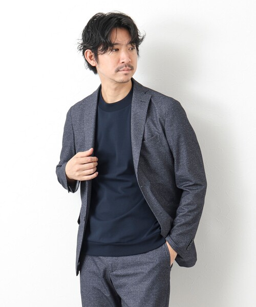 NOLLEY’S（ノーリーズ）の「《ビジカジ対応》【Quattro Seven】《吸水速乾/UVカット》カノコドレスT 25SS（Tシャツ/カットソー・メンズ・ホワイト/ネイビー/グレー/グレイッシュベージュ/サックスブルー・M/L/XL/S）」の22枚目の写真