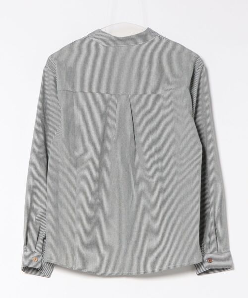 BLANC FICELLE(ブランフィセル)の「ストライプ柄 シャツ(シャツ/ブラウス・レディース・グレー・M/L/XL)」の2枚目の写真