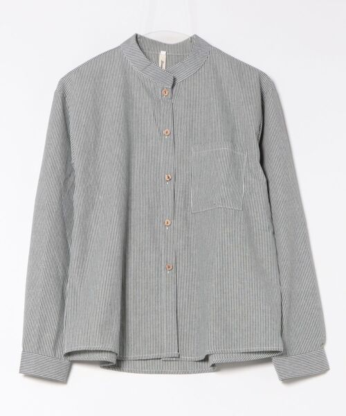 BLANC FICELLE(ブランフィセル)の「ストライプ柄 シャツ(シャツ/ブラウス・レディース・グレー・M/L/XL)」の8枚目の写真
