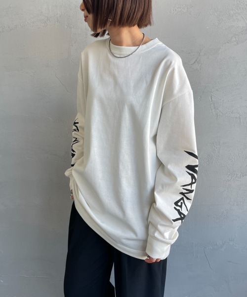 NANGA（ナンガ）の「[NANGA/ナンガ] 袖プリント ロングスリーブＴシャツ（Tシャツ/カットソー・レディース・ブラック/ホワイト・S/M/L）」の10枚目の写真