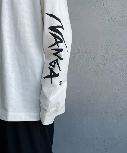 NANGA（ナンガ）の「[NANGA/ナンガ] 袖プリント ロングスリーブＴシャツ（Tシャツ/カットソー・レディース・ブラック/ホワイト・S/M/L）」の6枚目の写真