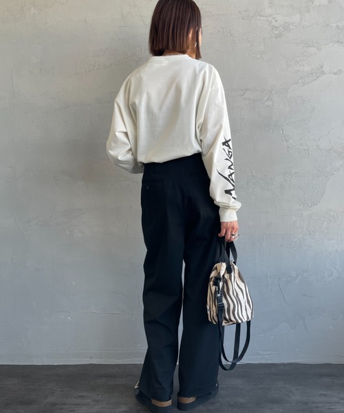 NANGA（ナンガ）の「[NANGA/ナンガ] 袖プリント ロングスリーブＴシャツ（Tシャツ/カットソー・レディース・ブラック/ホワイト・S/M/L）」の16枚目の写真