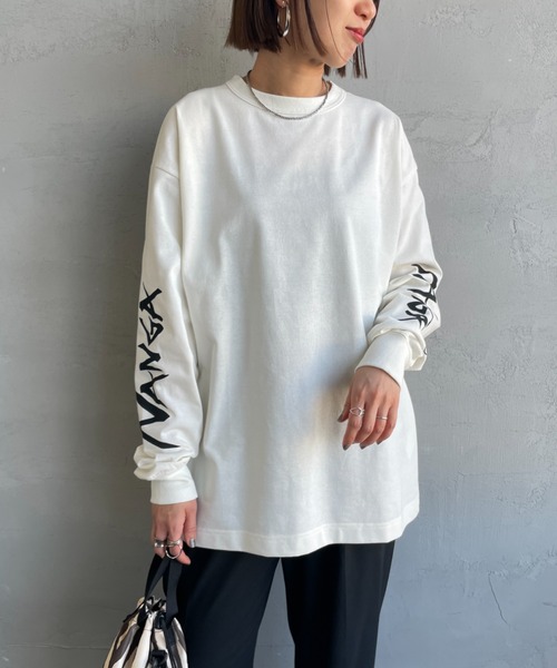 NANGA（ナンガ）の「[NANGA/ナンガ] 袖プリント ロングスリーブＴシャツ（Tシャツ/カットソー・レディース・ブラック/ホワイト・S/M/L）」の15枚目の写真
