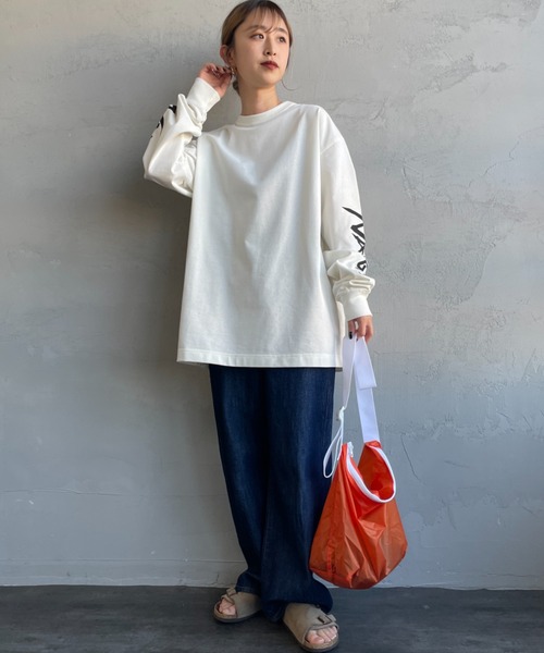 NANGA/ナンガ] 袖プリント ロングスリーブTシャツ（Tシャツ