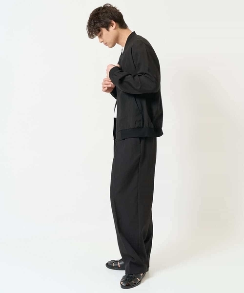 a.v.v(アーヴェヴェ)の「【洗濯機で洗える/吸水速乾】ダイヤシアーリブブルゾン(ブルゾン・メンズ・ブラック・46/48)」の5枚目の写真